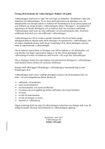 Förslag till Instruktion för valberedningen i Boliden AB (publ