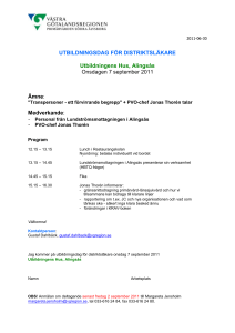 UTBILDNINGSDAG FÖR DISTRIKTSLÄKARE