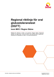 Oral glukostoleranstest (OGTT)