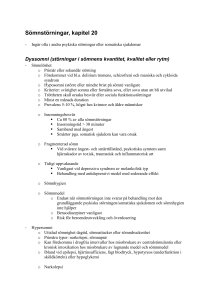 Sömnstörningar, kapitel 20