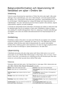Bakgrundsinformation och läsanvisning till