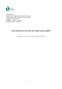 Jesus förkunnelse om Guds rike enligt Lukasevangeliet