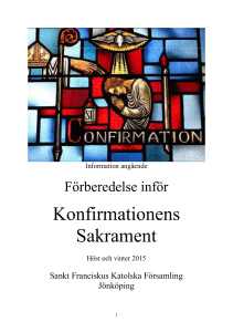 Information angående Förberedelse inför Konfirmationens