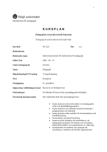 Institutionen för pedagogik