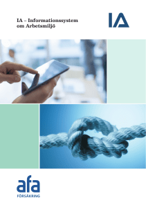 IA – Informationssystem om Arbetsmiljö