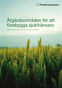 Åtgärdsområden för att förebygga sjukfrånvaro