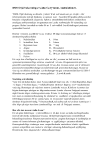 DSM-‐5 Självskattning av aktuella symtom. Instruktioner.