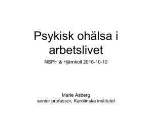 Psykisk ohälsa i arbetslivet