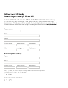 Välkommen till första inskrivningssamtal på Södra BB!