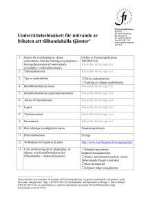 Underrättelseblanket för friheten att tillhandahålla tjänster