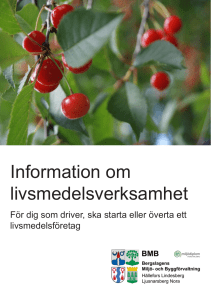 Information om livsmedelsverksamhet