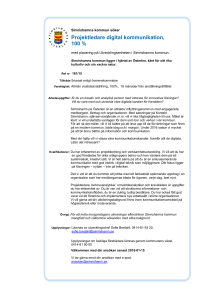 Projektledare digital kommunikation, 100