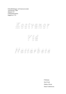 Kostvanor Vid Nattarbete