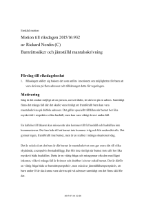 Barnrättssäker och jämställd mantalsskrivning