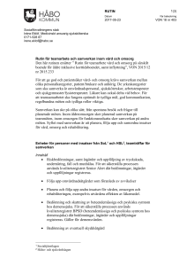 Rutin för teamarbete vård och omsorg på särskilt boende för äldre