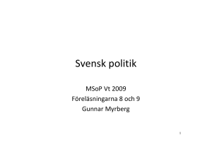 Svensk politik - Studentportalen