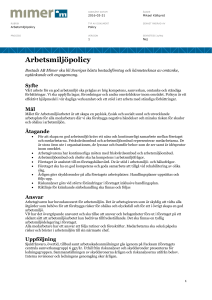 Arbetsmiljöpolicy - Bostads AB Mimer