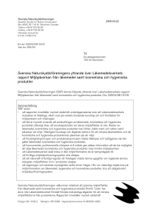 Svenska Naturskyddsföreningens yttrande över Läkemedelsverkets