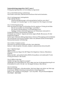 Sammanfattning grupparbete, HeLP 4, pass 2 Förslag på