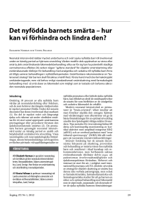 Det nyfödda barnets smärta – hur kan vi