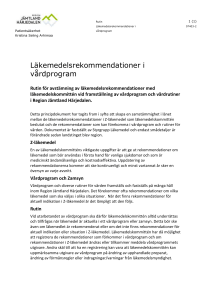 Läkemedelsrekommendationer i vårdprogram - Centuri