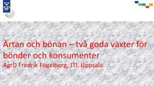Ärtan och bönan – två goda växter för bönder och konsumenter