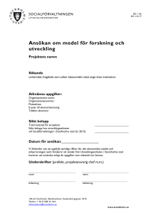 Ansökan om medel för forskning och utveckling