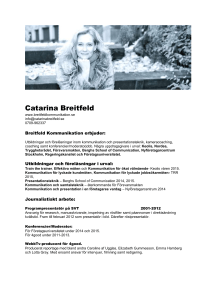 Catarina Breitfeld www.breitfeldkommunikation.se info
