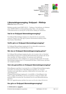 Läkemedelsgenomgång, fördjupad – Riktlinje