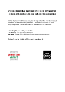 Medikalisering av psykiatrin 9.5-17
