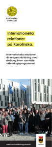 Internationella relationer på Karolinska.