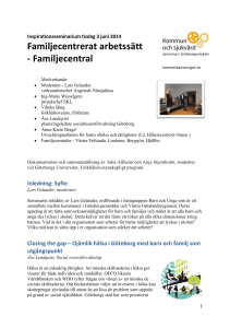Familjecentrerat arbetssätt - Familjecentral