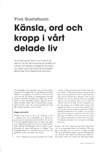 Känsla, ord och kropp i vĶrt delade liv