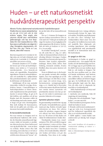 Huden – ur ett naturkosmetiskt hudvårdsterapeutiskt