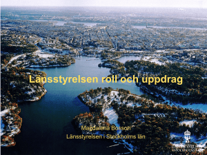 Länsstyrelsen och regionplanen