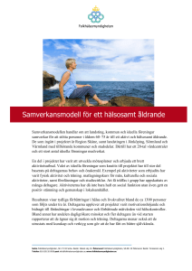 Samverkansmodell för ett hälsosamt åldrande