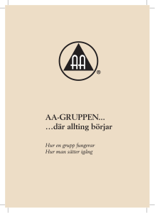 AA-GRUPPEN... …där allting börjar