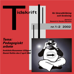 Pedagogiskt arbete - Lärarhögskolan