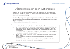 Att formulera sin egen livsberättelse