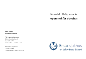 Kostråd till dig som är opererad för obesitas
