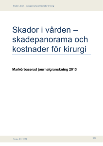 Skador i vården – skadepanorama och kostnader för kirurgi