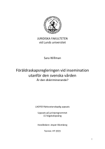 Föräldraskapsregleringen vid insemination