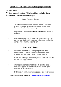 Gör så här i ditt Hogia Small Office program för att: