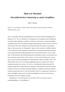 Artikel för studentlitteraturs bok om Makt