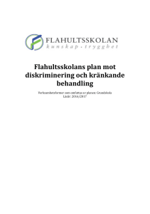 Flahultsskolans plan mot diskriminering och kränkande behandling