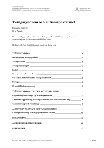 Tvångssyndrom och autismspektrumet