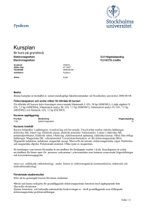 Utbildningsplan för kurs FK4010