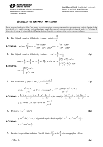 LÖSNINGAR TILL TENTAMEN I MATEMATIK π π π π π π π π π π π