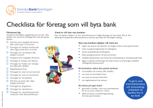 Checklista för företag som vill byta bank