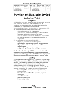 Psykisk ohälsa, primärvård